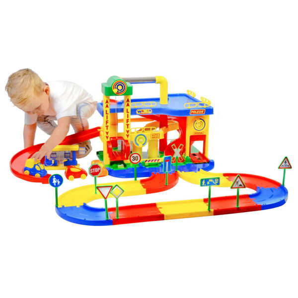 Polesie Wader 8-dielna sada parkovac&iacute; dom 3 podlažia 100x90x38 cm PP