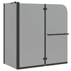vidaXL Bi-fold sprchov&yacute; uz&aacute;ver Tmav&aacute; priehľadn&aacute; 120 x 67 x 129 cm