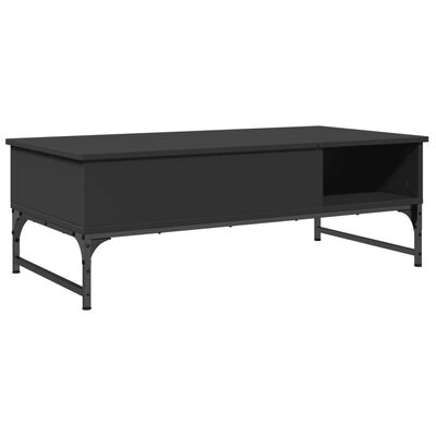 vidaXL Konferenčný stolík čierny 100x50x35 kompozitné drevo a kov