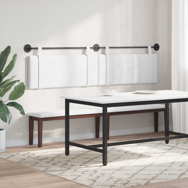 vidaXL Z&aacute;vesn&aacute; Čel&aacute; N&aacute;stenn&yacute; Jednofarebn&yacute; Biely 210 x 55 x 5 cm l&aacute;tka