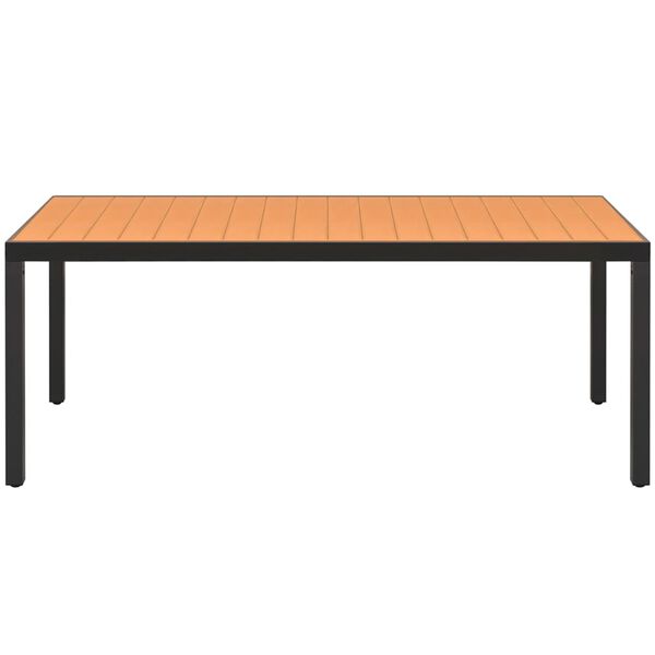 vidaXL 7-dielna z&aacute;hradn&aacute; jed&aacute;lensk&aacute; s&uacute;prava PVC ratan čierna a hned&aacute;