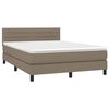 vidaXL Boxspring posteľ s matracom sivohned&yacute; 140x190 cm l&aacute;tka
