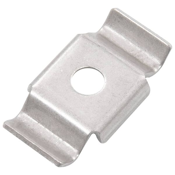 vidaXL Mot&yacute;likov&eacute; svorky na plot 50 ks nehrdzavej&uacute;ca oceľ