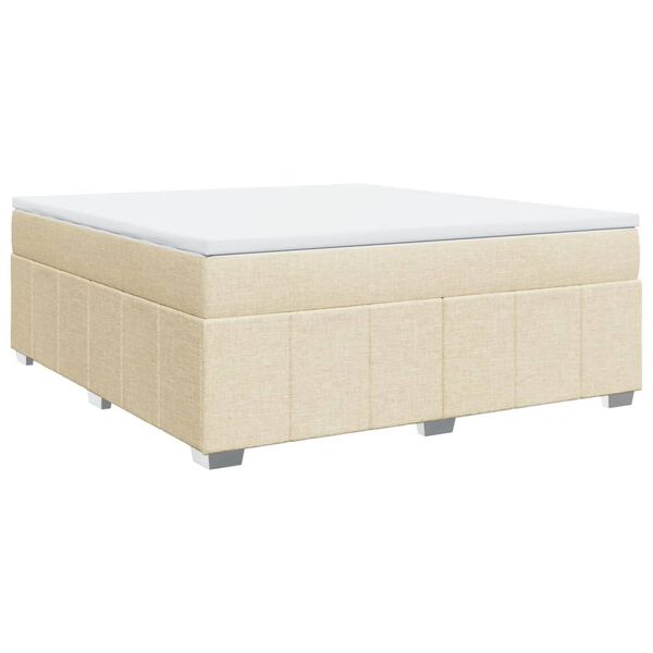 vidaXL Posteľn&yacute; r&aacute;m boxspring s matracom kr&eacute;mov&yacute; 180x200 cm l&aacute;tka