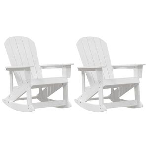 vidaXL Adirondack hojdacie kresl&aacute; 2 pcs Biela HDPE