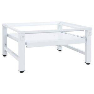 vidaXL Podstavec pod pr&aacute;čku s vys&uacute;vacou policou, biely