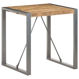 vidaXL Jed&aacute;lensk&yacute; st&ocirc;l 70x70x75 cm, surov&yacute; mangov&yacute; mas&iacute;v