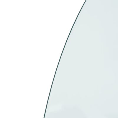 vidaXL Krbová sklenená doska polkruhová 800x600 mm