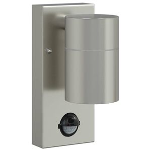 vidaXL Exteri&eacute;rov&eacute; n&aacute;stenn&eacute; svietidlo Strieborn&aacute; 6,5 x 10,5 x 16 cm
