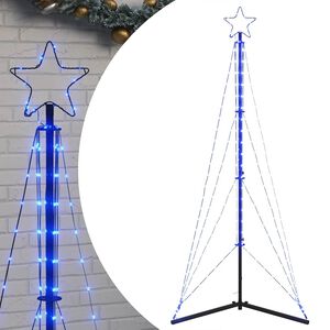 vidaXL LED vianočn&yacute; stromček 363 LED modr&eacute; 182 cm