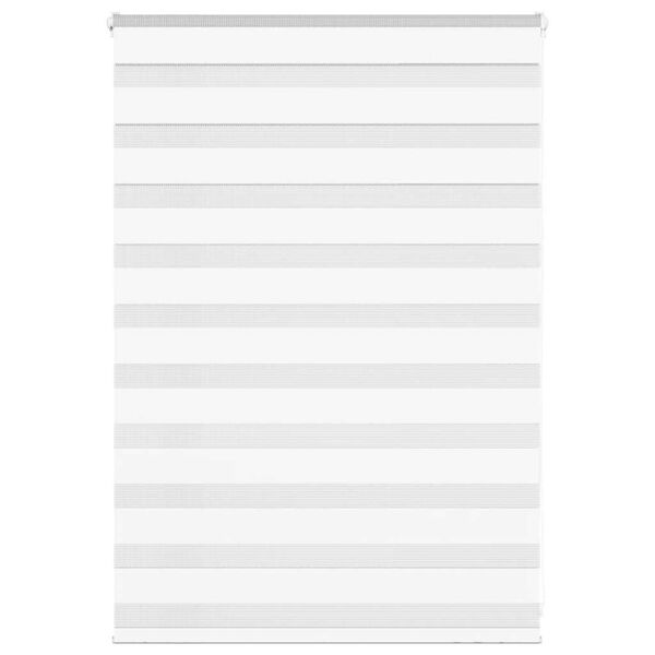 vidaXL Zebra roleta biela 100x100 cm šírka látky 95,9 cm polyester