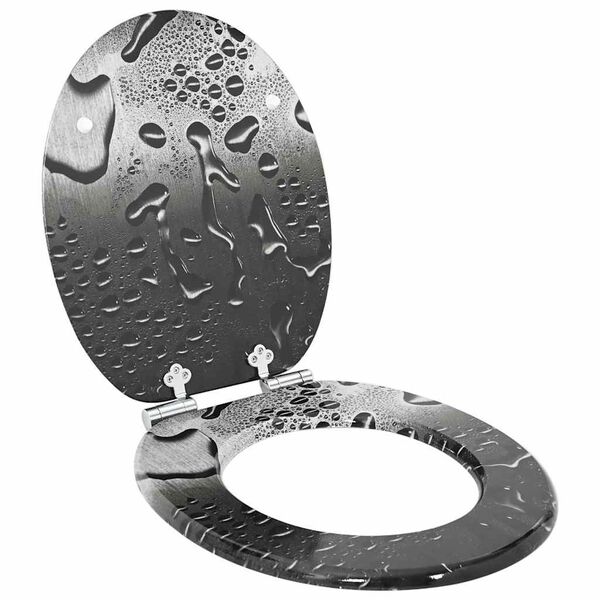 vidaXL Sedenie na toaletu s tich&yacute;m zatv&aacute;ran&iacute;m Biely 44 x 38 cm