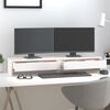 vidaXL Stojan na monitor biely 100x27x15 cm masívna borovica