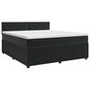 vidaXL Posteľ boxspring s matracom Čierna 160 x 200 cm Zamat