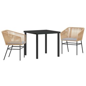 vidaXL Z&aacute;hradn&yacute; jed&aacute;lensk&yacute; set s vank&uacute;&scaron;om 3 pcs Hned&aacute;