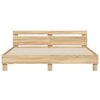 vidaXL Posteľný rám s čelom a LED dub sonoma 160x200 cm
