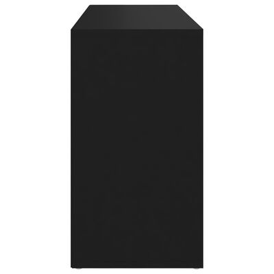 vidaXL Lavica na topánky čierna 103x30x54,5cm drevotrieska