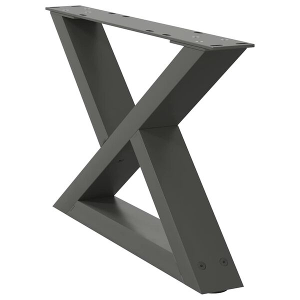 vidaXL Nohy konferenčn&eacute;ho stol&iacute;ka 2 ks antracitov&eacute; 50x(30-31,3) cm oceľov&eacute;