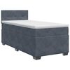 vidaXL Posteľ boxspring s matracom Tmavosiv&aacute; 80 x 200 cm Zamat