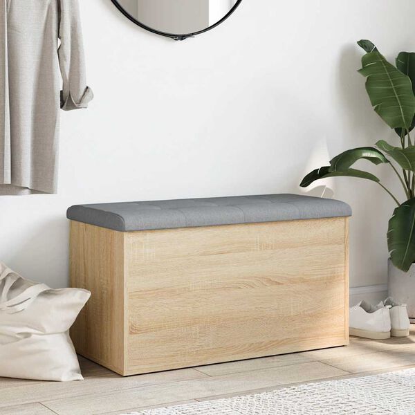 vidaXL &Uacute;ložn&aacute; lavica, dub sonoma, 82x42x45 cm, technick&eacute; drevo