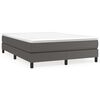 vidaXL Posteľn&yacute; r&aacute;m s boxspringom siv&yacute; 140x190 cm umel&aacute; koža