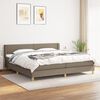 vidaXL Boxspring posteľ s matracom sivohned&yacute; 200x200 cm l&aacute;tka
