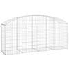 vidaXL Obl&uacute;kov&yacute; gabionov&yacute; k&ocirc;&scaron; 200x50x80/100 cm pozinkovan&eacute; železo