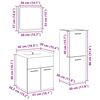 vidaXL 4-dielna sada k&uacute;peľňov&eacute;ho n&aacute;bytku bet&oacute;nov&aacute; kompozitn&eacute; drevo