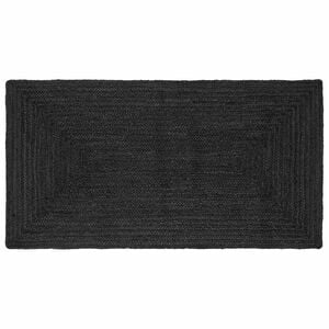 vidaXL Kusov&eacute; koberce Obdĺžnikov&yacute; Tmavosiv&aacute; 100 x 200 cm Juta