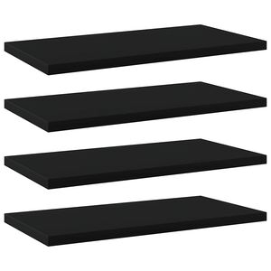 vidaXL Pr&iacute;davn&eacute; police 4 ks, čierne 40x20x1,5 cm, kompozitn&eacute; drevo