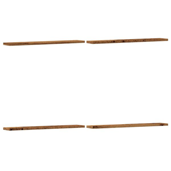 vidaXL N&aacute;stenn&eacute; police 4 ks star&eacute; drevo 60x20x1,5 cm, kompozitn&eacute; drevo