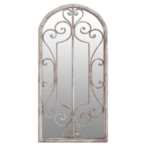 vidaXL Záhradné zrkadlo pieskové 70x30 cm exteriérové železo