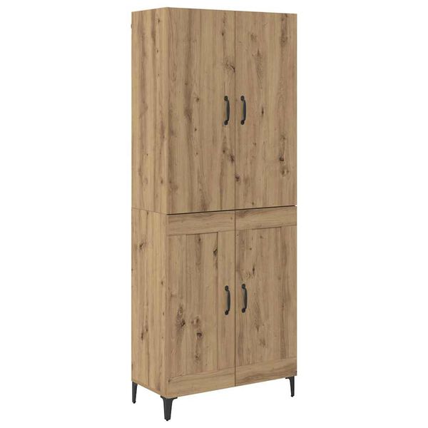 vidaXL Highboard Remeseln&yacute; dub 69,5 x 34 x 180 cm Kompozitn&eacute; drevo