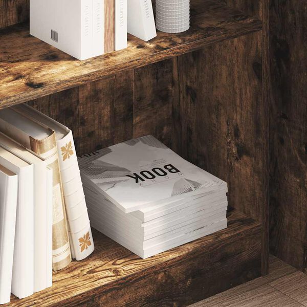 vidaXL Knižnica dymov&yacute; dub 80x24x76 cm kompozitn&eacute; drevo