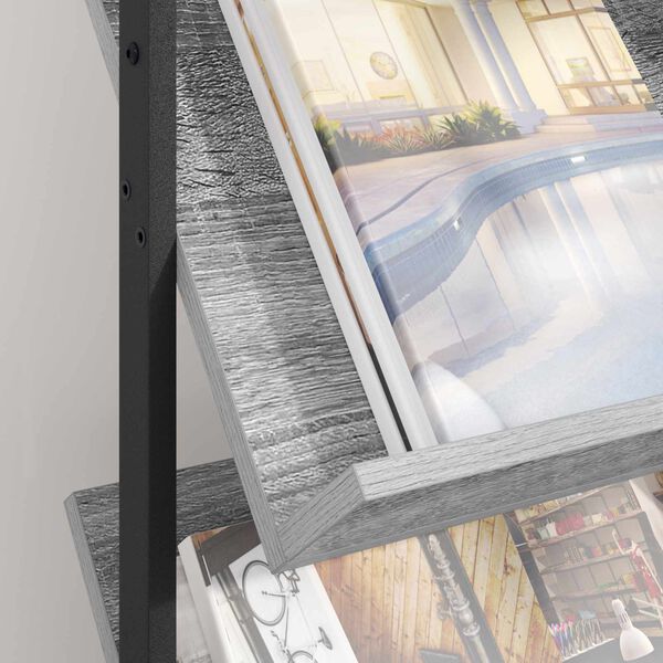 vidaXL Reg&aacute;l na časopisy s poličkou Siv&yacute; Sonoma 68 x 40 x 123.5 cm