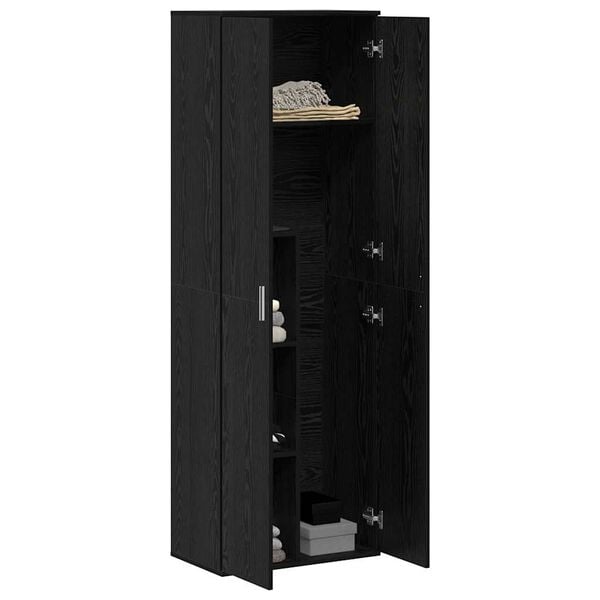 vidaXL Highboard Čierny dub 60 x 35 x 180 cm Kompozitn&eacute; drevo