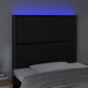 vidaXL Čelo postele s LED čierne 100x5x118/128 cm umelá koža