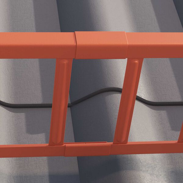 vidaXL Str&aacute;žca snehu na streche Červen&aacute; 1200 x 2,5 x 20 cm Oceľ