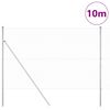 vidaXL Stĺp na plot. Strieborn&aacute; 10 x 1,6 m (25 x 25 mm mriežka) Oceľ