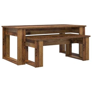 vidaXL S&uacute;prava na k&aacute;vov&yacute; stol&iacute;k 2 ks Star&eacute; drevo 100 x 50 x 42 cm