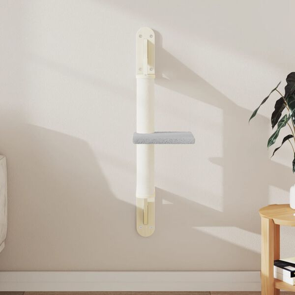 vidaXL Nástenné škrabadlo pre mačky bledosivé 85,5 cm