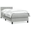vidaXL Posteľn&yacute; r&aacute;m boxspring s matracom Svetlosiv&aacute; 80x210 cm zamat