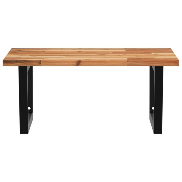 vidaXL Polica pod um&yacute;vadlo n&aacute;stenn&aacute; oceľ a ak&aacute;ciov&yacute; mas&iacute;v