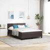 vidaXL Posteľ boxspring s matracom Tmavohned&aacute; 160 x 200 cm l&aacute;tka