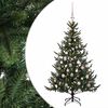 vidaXL Umel&yacute; vianočn&yacute; stromček s vianočn&yacute;mi guľami 120 cm 150 LED