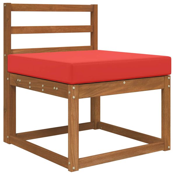 vidaXL Vank&uacute;&scaron; na vonkaj&scaron;iu pohovku Červen&aacute; 60 x 60 x 8 cm Polyester