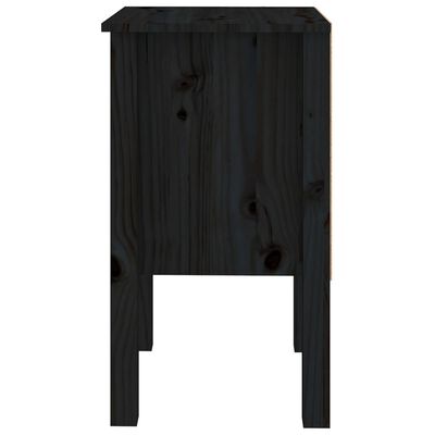 vidaXL Nočné stolíky 2 ks čierne 40x35x61,5cm masívne borovicové drevo