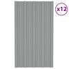 vidaXL Stre&scaron;n&yacute; panel 12 pcs Biely 80 x 45 cm Pozinkovan&aacute; oceľ