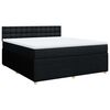 vidaXL Posteľn&yacute; r&aacute;m boxspring s matracom čierny 180x200 cm l&aacute;tka