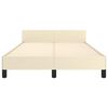 vidaXL Posteľ bez matraca, kr&eacute;mov&aacute;, 120x190 cm, umel&aacute; koža